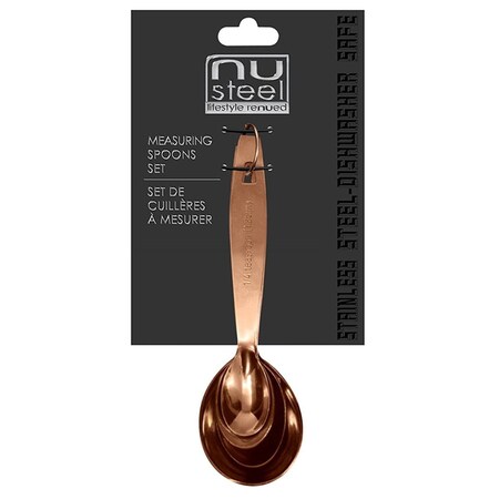 Nu Steel Stainless Steel Measuring Spoon - Set of 4 Copper NU578076
